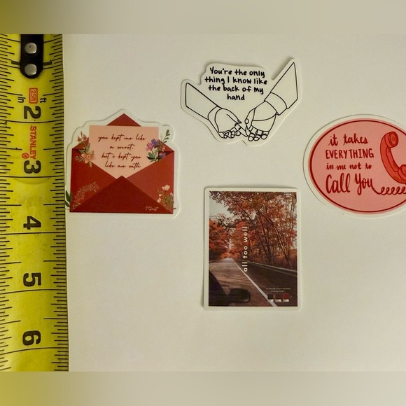 Taylor Swift “Red” Album Vinyl Sticker Bundle - 4 Stickers - Picture 2 of 6